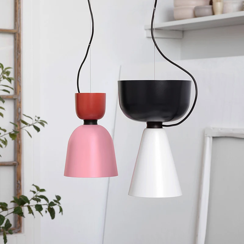 

Modern Colorful Pendant Lights Denmark Art Macaron Aluminum LED Dinning Room Bar Pendant Lamp Kitchen Restaurant Light Fixtures