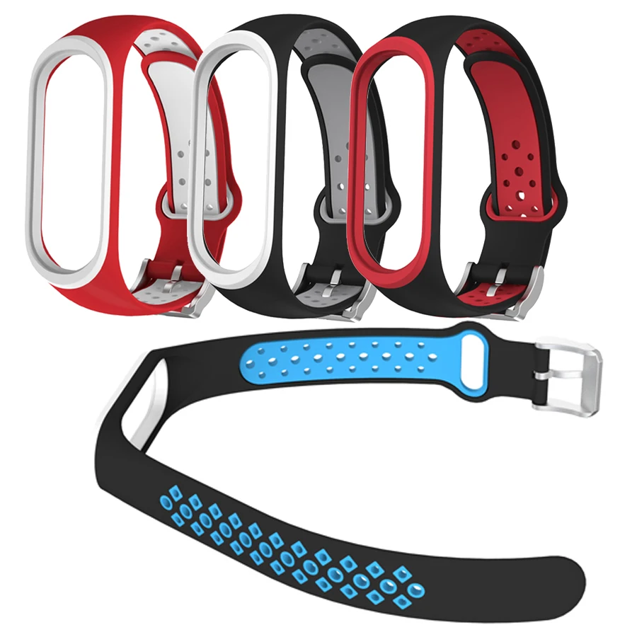 Ремешок для Xiaomi Mi Band 6 5 4 силиконовый браслет NFC смарт-часов аксессуары спортивный