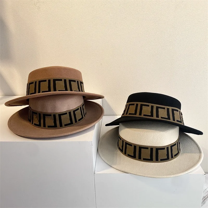 

Британские буквы Wind FF, издание Han, Джокер сэр Зимняя модная фетровая шляпа с широкими полями