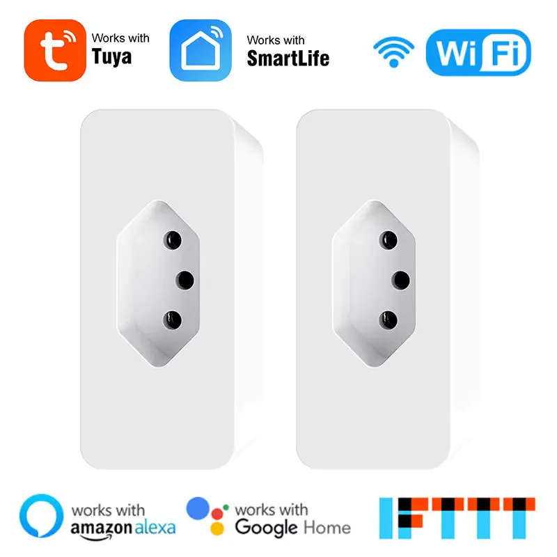 

Смарт-розетка Tuya с Wi-Fi, 10 А, 4 шт.