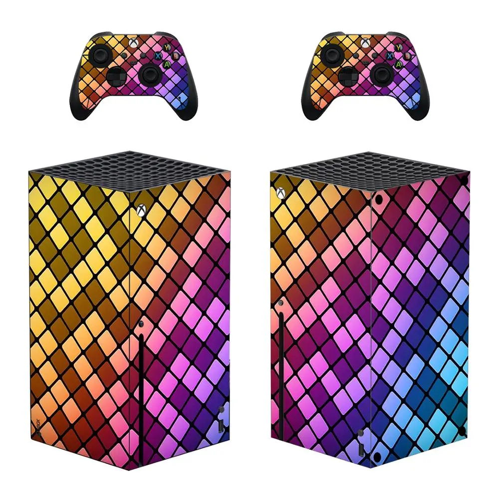 

Block Style Xbox Series X Skin Sticker for Console & 2 Controllers Decal Vinyl Protective Skins Style 1