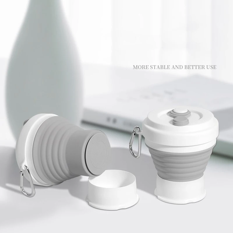 350 мл Складная Силиконовая 6 цветов портативная силиконовая телескопическая