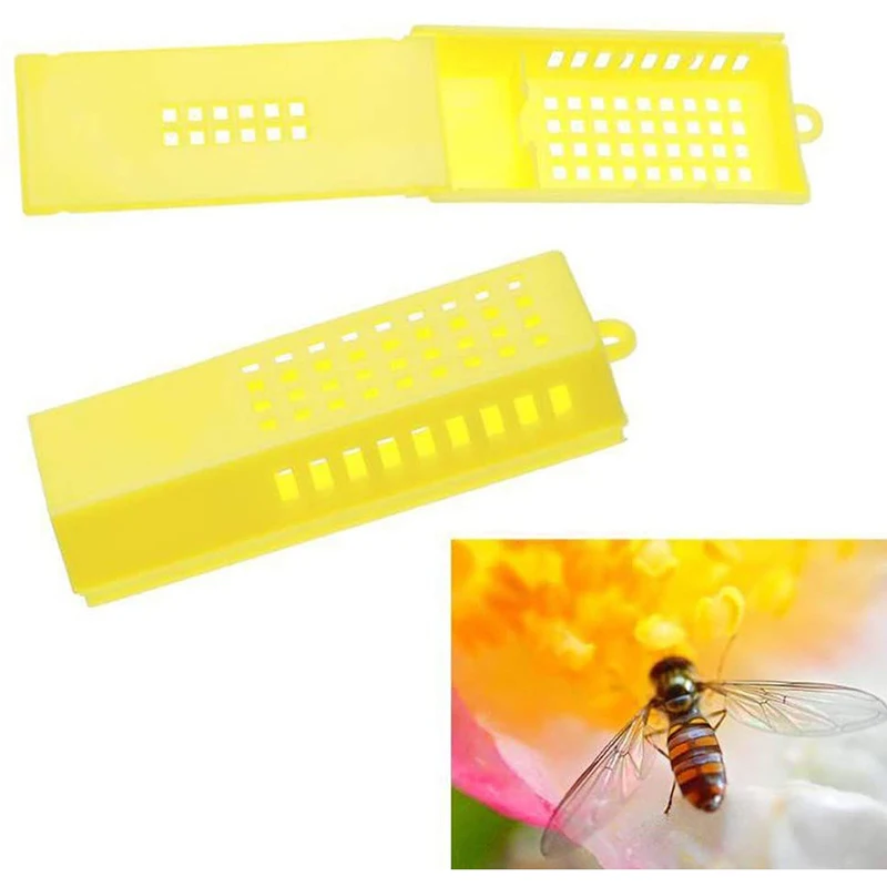 100 Pcs Bee Tools Beekeeping Transport Cages Queen Hive Yellow Isolated Cage | Дом и сад