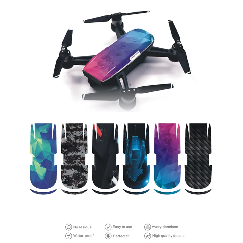 6 шт. водонепроницаемые наклейки на корпус дрона DJI Spark|Наклейки камеру дрона| |