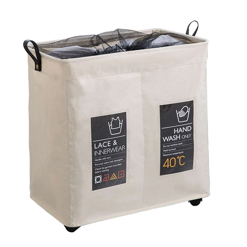 

Foldable Storage Basket with Wheels Caster Laundry Basket Collapsible Large Hamper Barrel Dirty Clothes Laundry Bag Organization