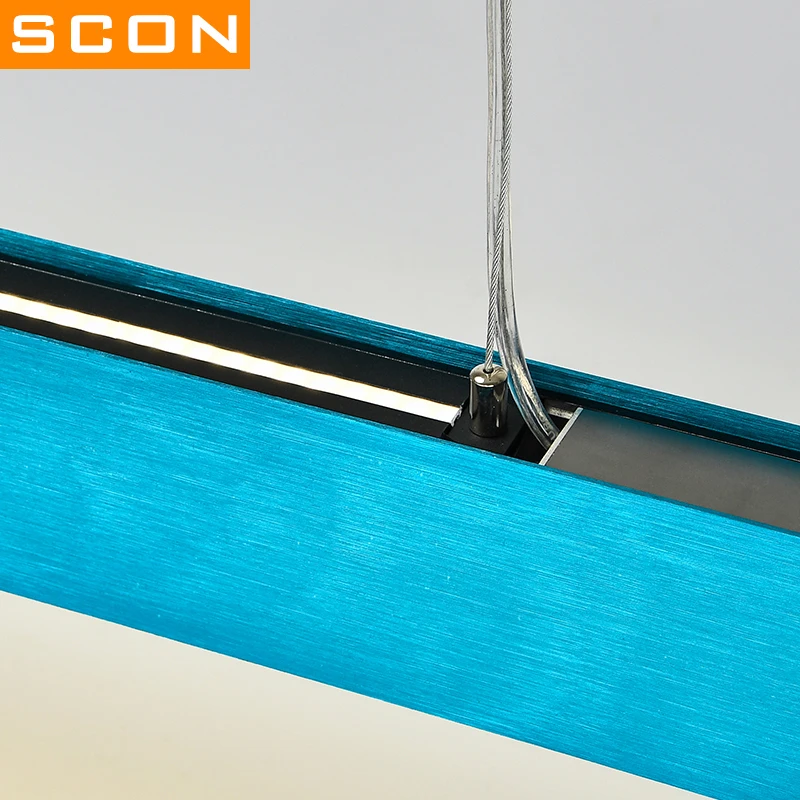 SCON Minimalist dining room chandelier modern minimalist LED long table bar Nordic office lamp | Освещение