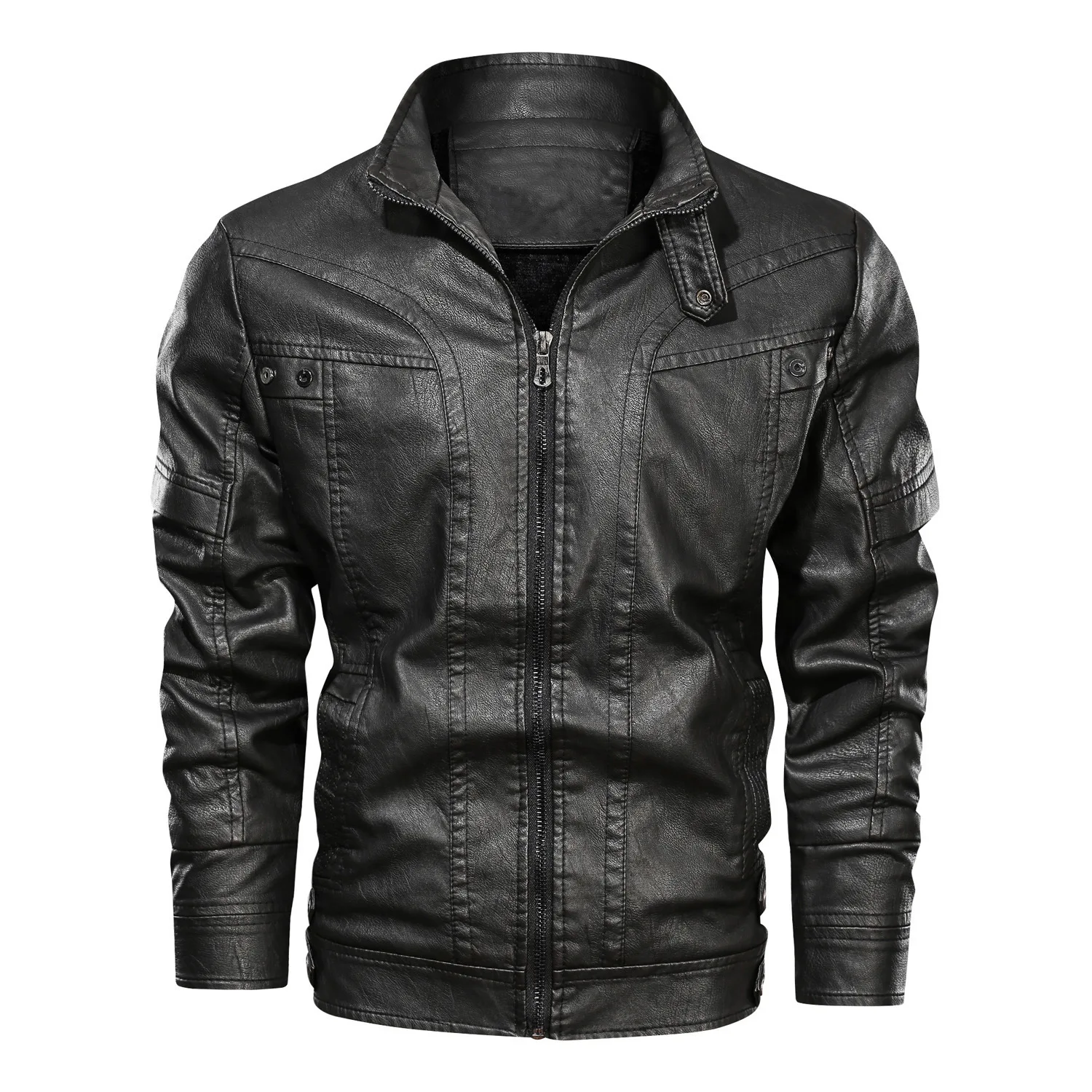 New Men's Leather Jackets Autumn Casual Motorcycle PU Jacket Biker Leather Coats Brand Clothing EU Size