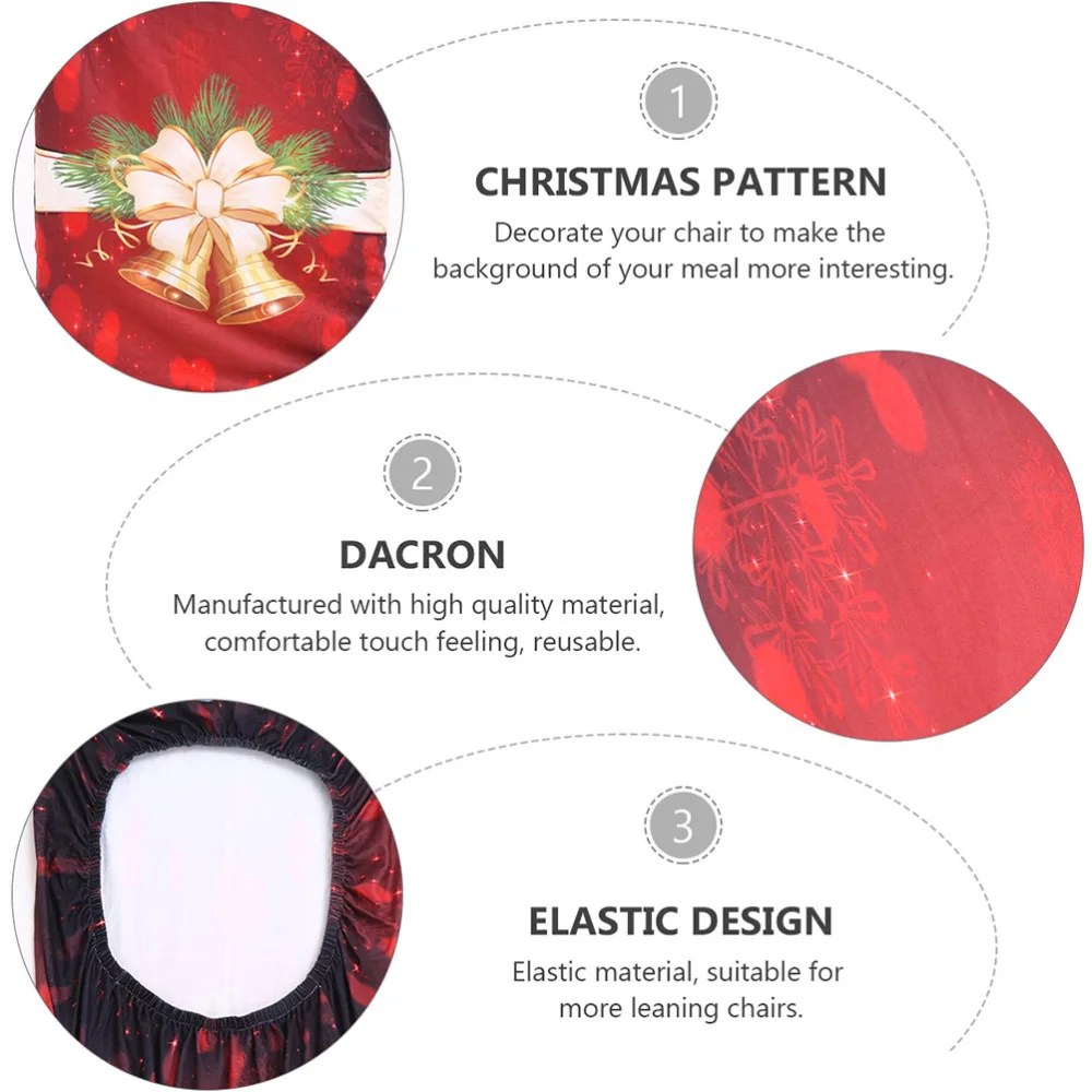 

2Pcs Christmas Chair Cover Chair Protective Cover Xmas Chair Cover Chair Decor