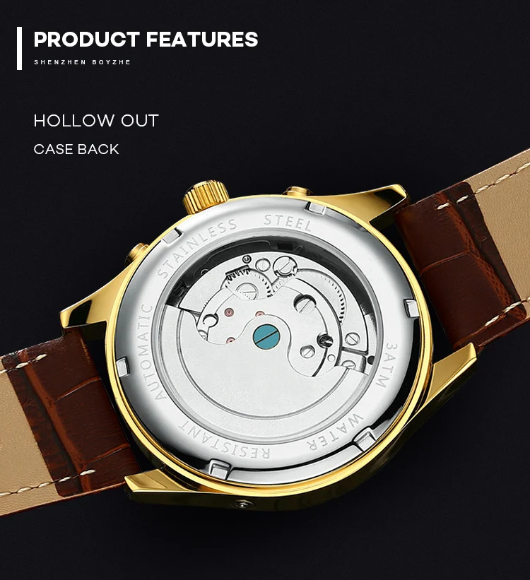 Новые KINYUED швейцарские автоматические Tourbillon механические часы многофункциональные водонепроницаемые светящиеся кожаные мужские автоматические часы