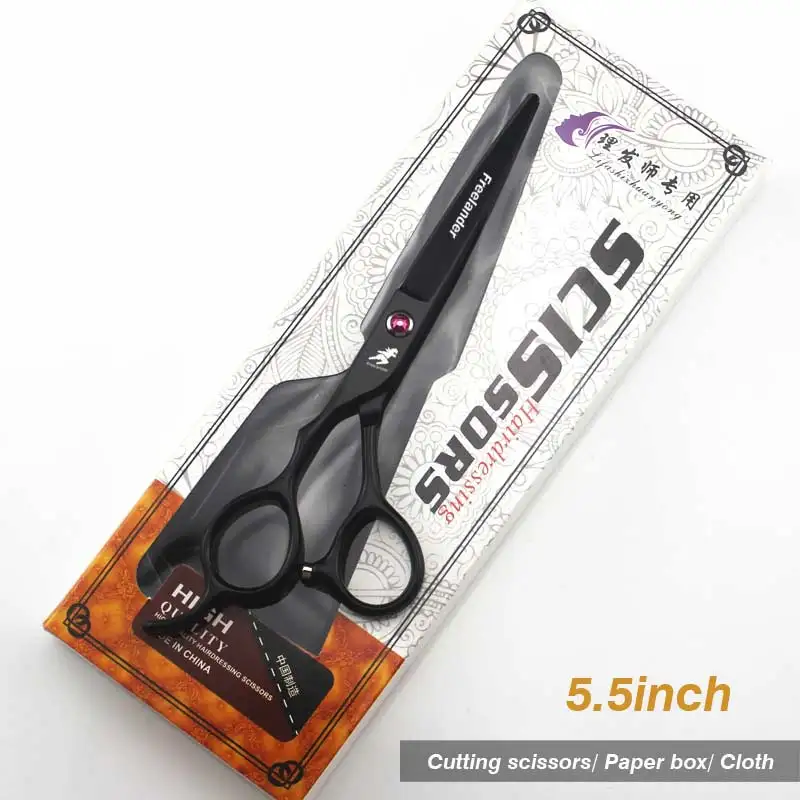 5.5Black Cutting 5,5/6,0 дюймов серебряные японские ножницы для волос дешевые Парикмахерские ножницы Ножницы Парикмахерская бритва стрижка левосторонние ножницы - Цвет: 5.5Black Cutting