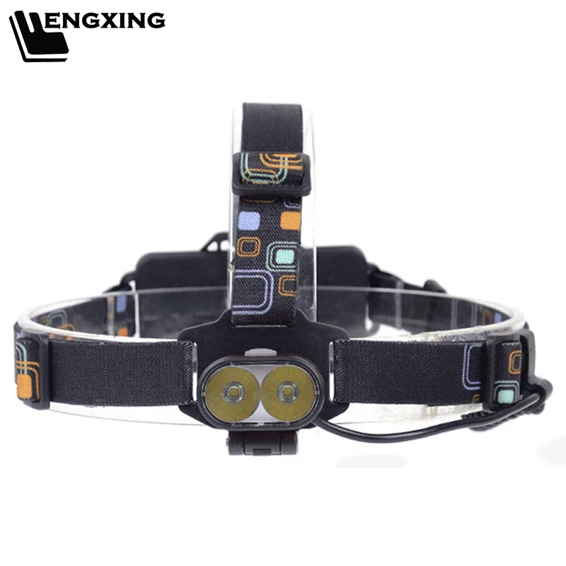 

Super 50000LM USB Headlamp 2* XM-L2 T6 LED Rechargeable 18650 Headlight Head Light flashlight Torch with charger light lamp