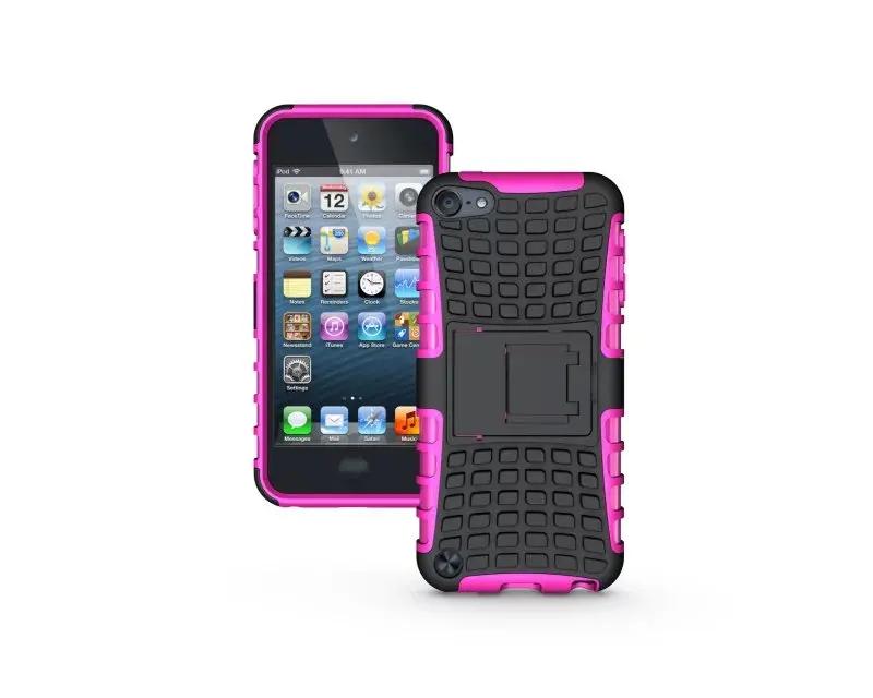 Роскошный touch5 6 Чехол ТОНКАЯ БРОНЯ чехол для ipod Touch 5 6 5G 5th Generation Gen NEO Hybrid PC+ Силиконовая задняя крышка чехол для мобильного телефона - Цвет: Розовый