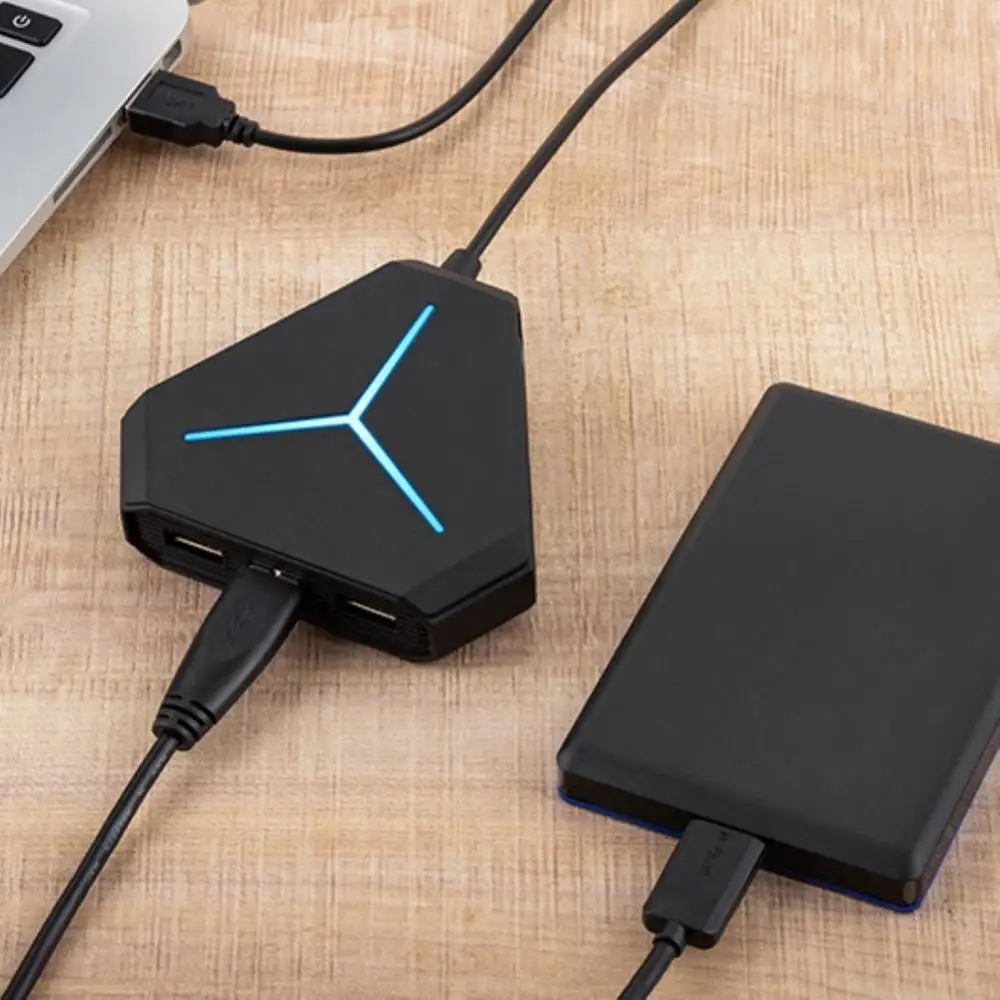 6 Port USB Hub 1m Cable Splitter With TF SD Card Reader Mic AUX Cool Light Charging 2.0 for Multi Device Desktop Laptop | Компьютеры и