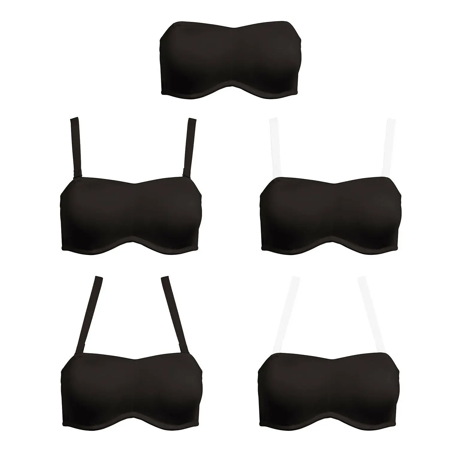 2022 New Women Bra Adjusted Convertible Silicone Strapless Bras Wire Bone Padded A B C D DD DDD E F G 32 34 36 38 40 42 44 46 48