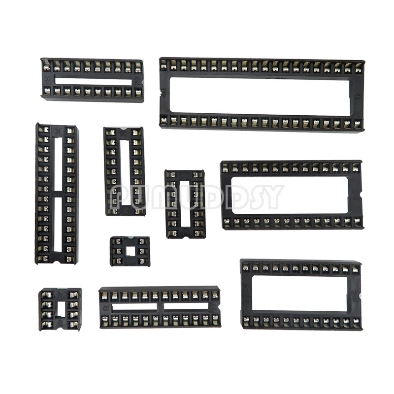 10 шт. разъемы IC DIP6 DIP8 DIP14 DIP16 DIP18 DIP20 DIP28 DIP40 PUMUDDSY коннектор DIP Socket 6 8 14 16 18 20 24 28 40 Pin |