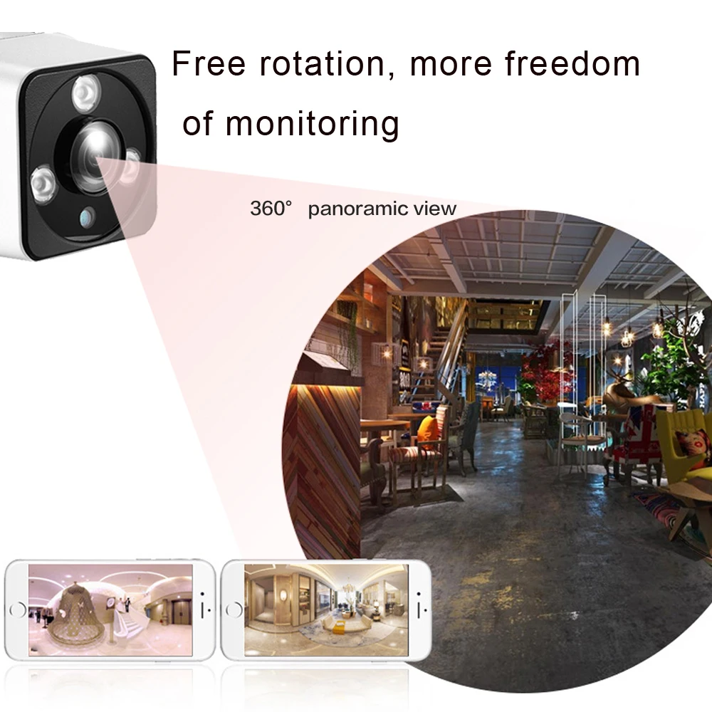 WiFi IP-камера 1080 HD наружная беспроводная Проводная P2P CCTV цилиндрическая с