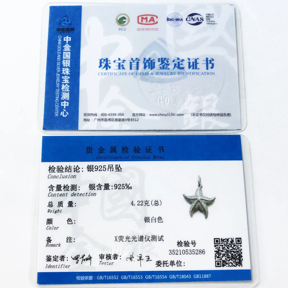 

Pendant Oceanstar 925 Sterling Silver With Golden Color 2021 New Fine Women Jewelry Accessories Romantic Deep Sea Starfish Gift