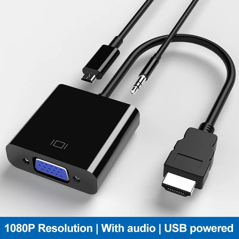 Felkin HDMI совместимый с VGA адаптер кабель 1080P видео преобразователь цифровой в
