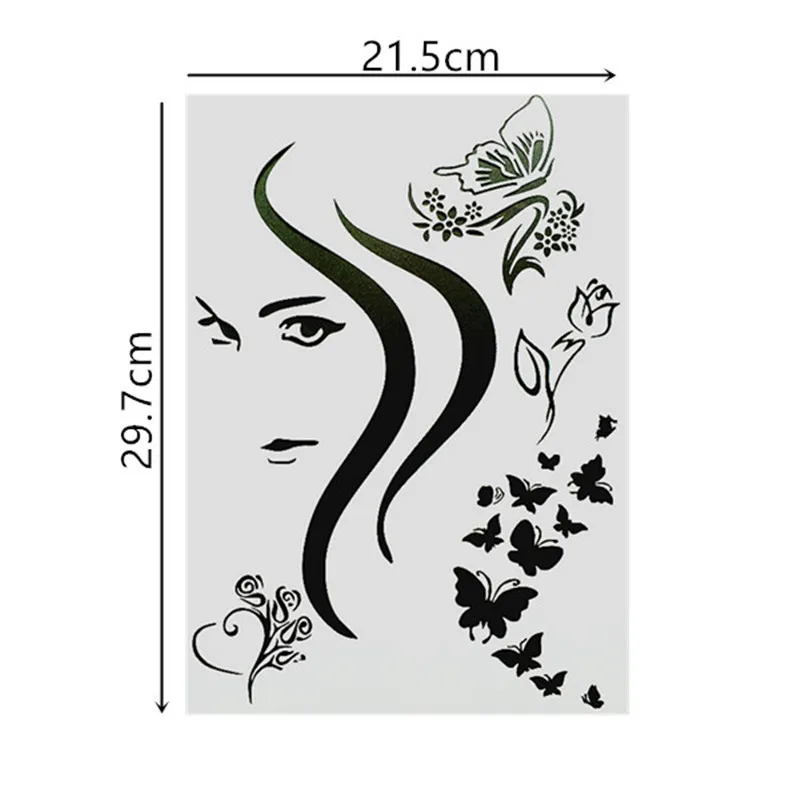 Бесплатная доставка A4 Размеры DIY Craft Для женщин и бабочка дизайн арт трафарет для