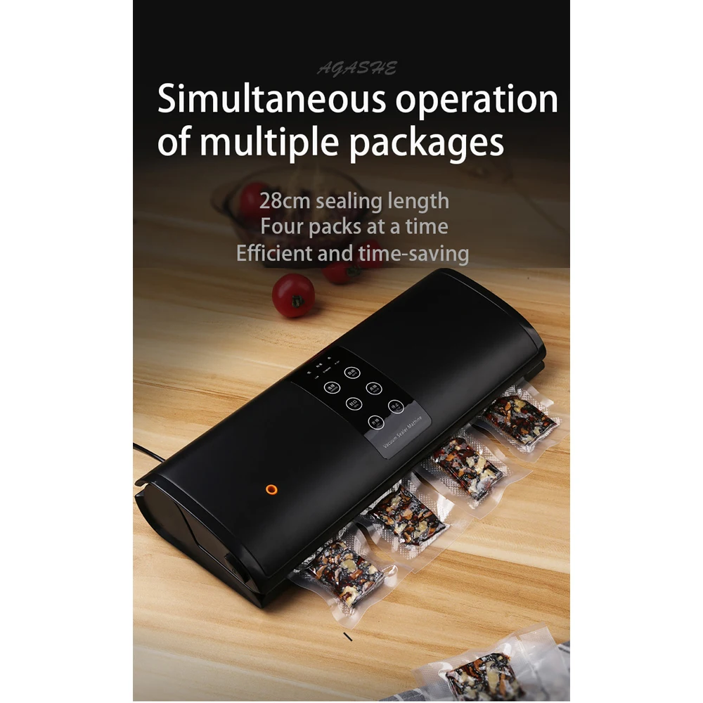 

1PC Household Food Vacuum Sealer Automatic Food Sealer Vacuum Packaging Machine Double Pump Vacuum Sealing 220v UK Plug