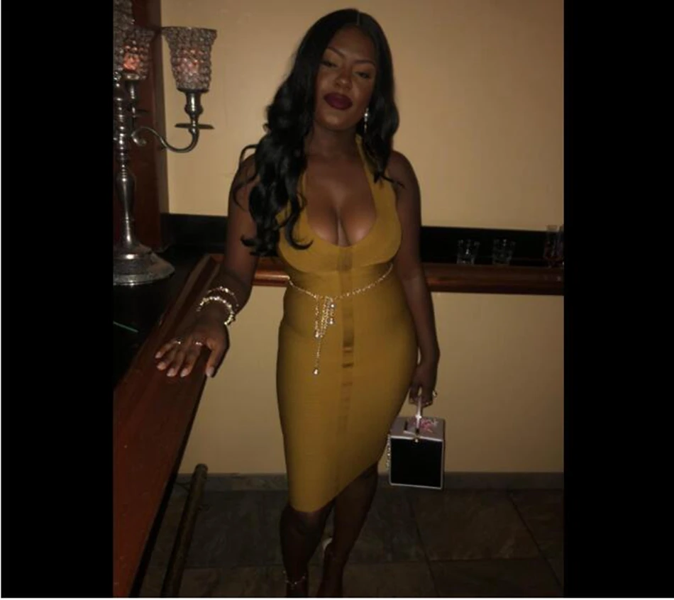 LEGER BABE летнее платье сексуальное Бандажное с открытой спиной женское без рукавов