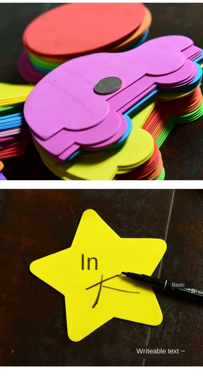 Мультяшные геометрические настенные декоративные наклейки EVA фоторамка