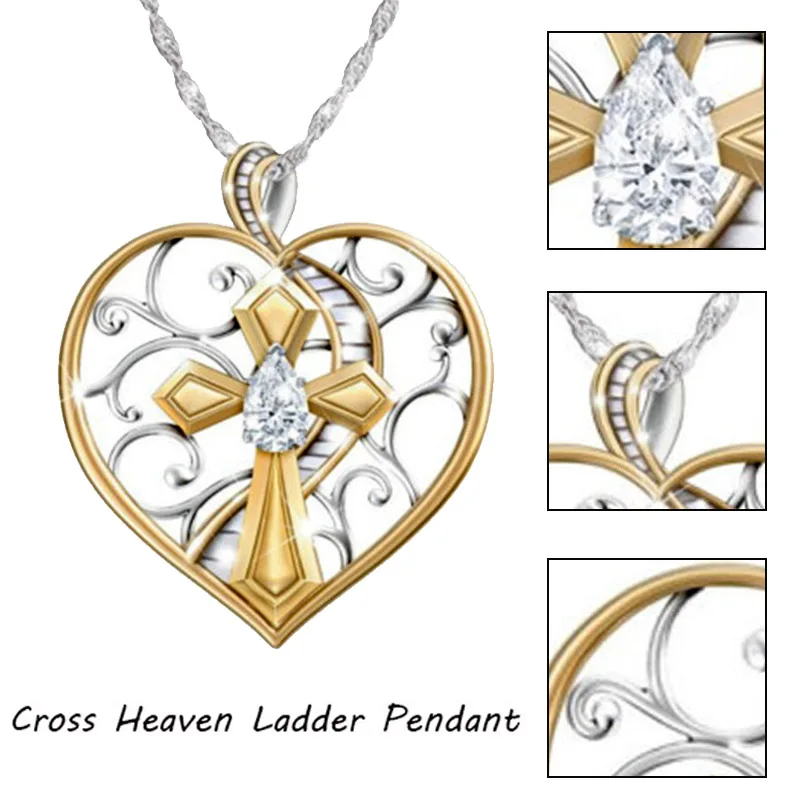 Модные ювелирные изделия вера аксессуары небо лестница двухцветный сердце