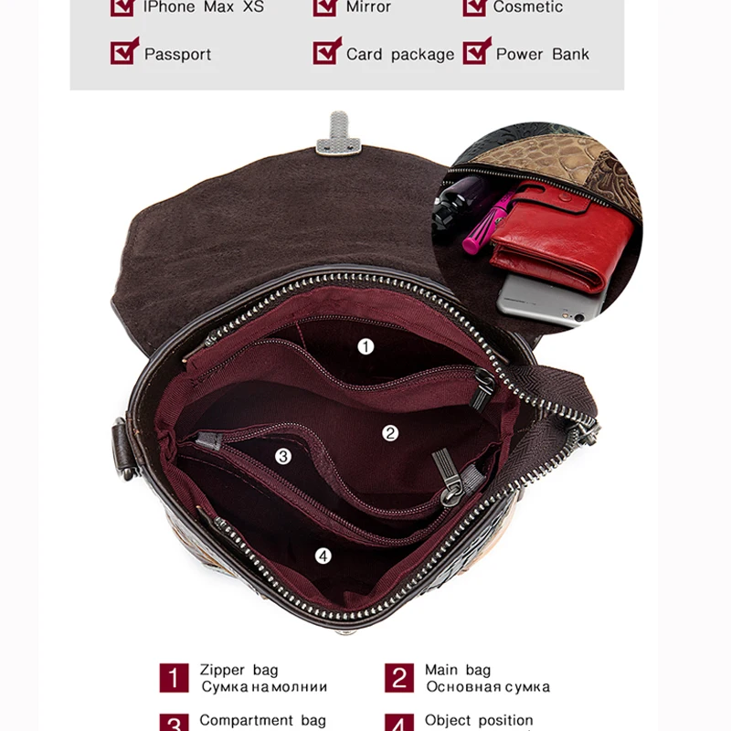 WESTAL женские сумки из натуральной кожи винтажные через плечо маленькая сумка для