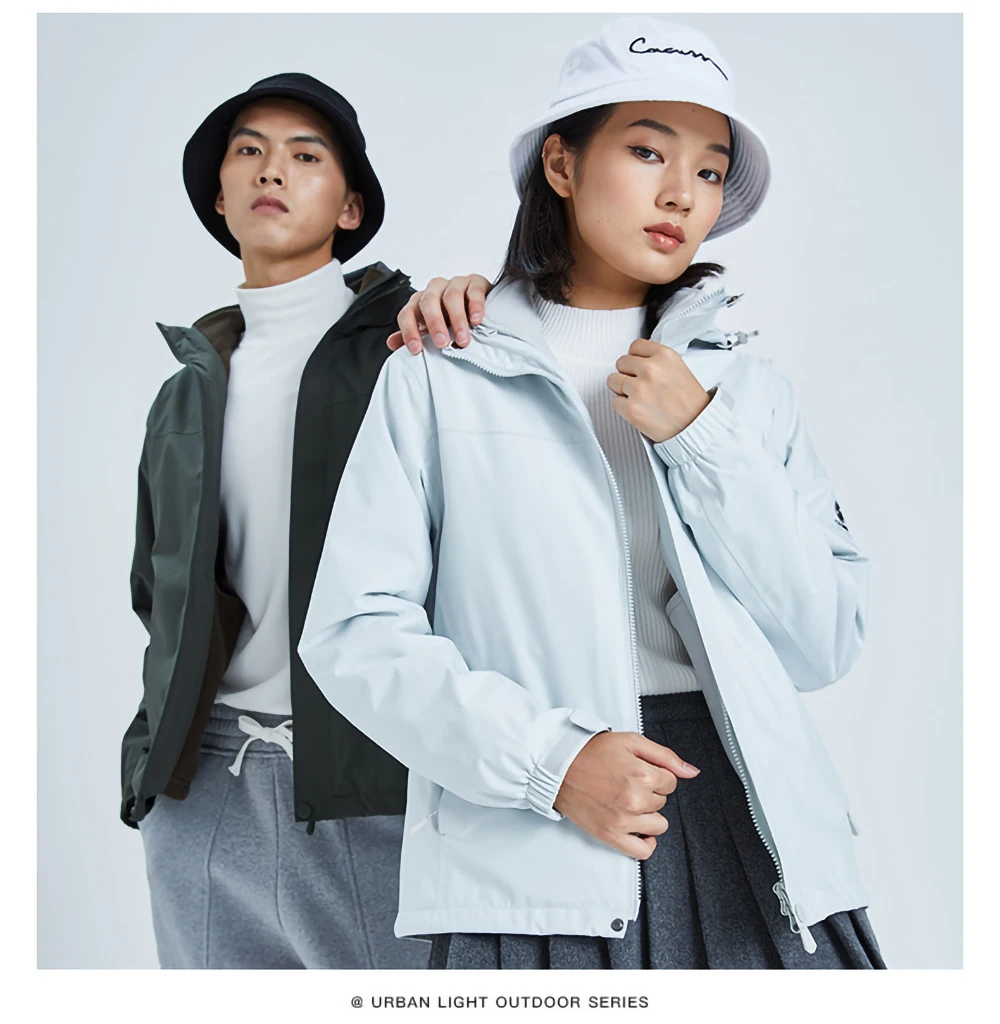 

Мужская водонепроницаемая куртка 3 в 1 с регулируемым капюшоном, мужское пальто, съемная внутренняя флисовая дождевая куртка, уличное повседневное теплое пальто