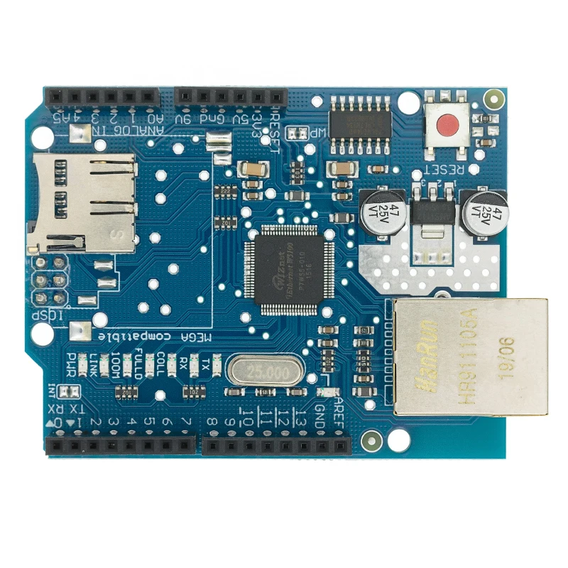 Плата разработки UNO Shield Ethernet W5100 Для Mega 2560 Arduino|Интегральные схемы| |