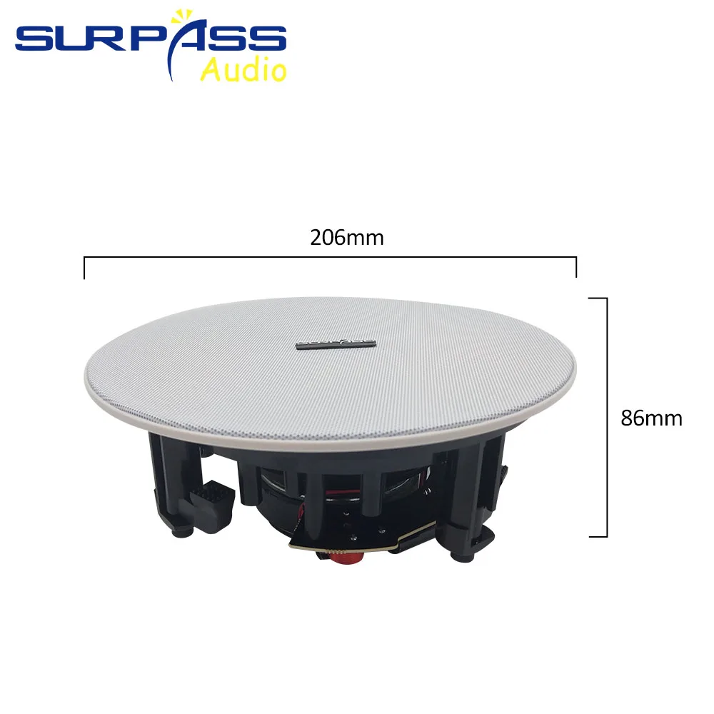 Strong Bass Home Cinema Theater Audio System Intelligent 2 Zone Volume Controller 8 Ceiling Speaker Background Music Set | Электроника