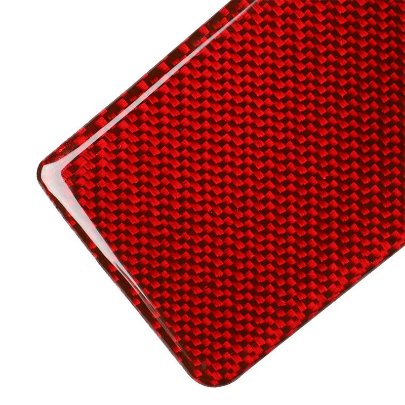 

for -BMW 3 Series E46 1998-2005 2Pcs Red Carbon Fiber Console Storage Box Panel Trim Cover