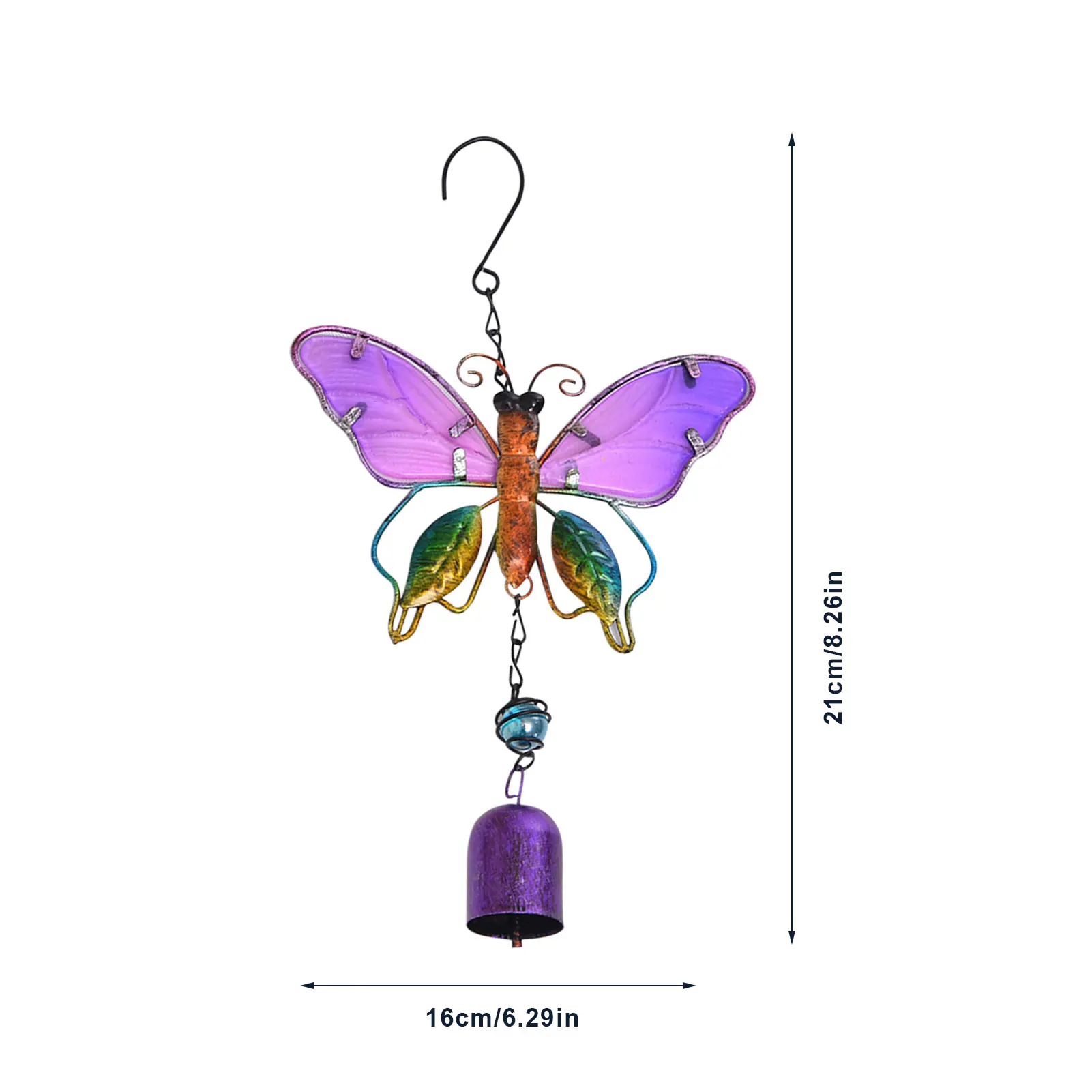 

Metal Butterflies Wind Chimes Color Painted Ornament Creative Chimes With Wind Bell Outdoor Garden Home Hanging Decoration
