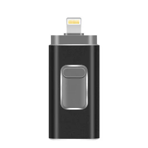 Черный Лучший USB флеш-накопитель для iPhone/Android смартфонов 256 ГБ флеш-накопитель 128 Гб OTG флеш-накопитель металлическая карта памяти 512 ГБ cle usb Flash 3,0 - Цвет: Черный