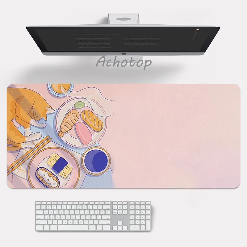 

Large Anime Pink Mousepad Gamer Cute Kawaii Gaming Mouse Pad XXL Rubber Otaku Locking Edge Big Fashion Laptop Notebook Desk Mat