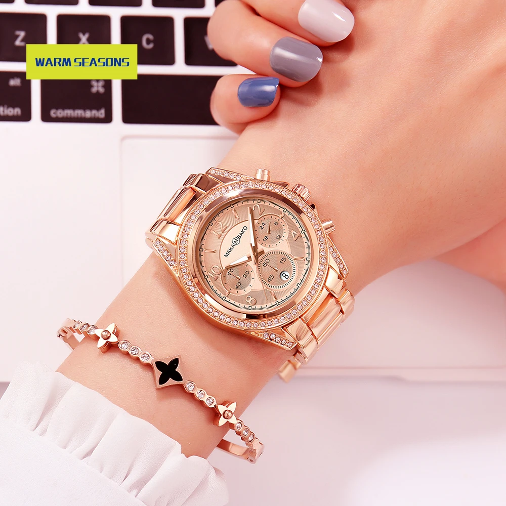 

Original Personality Watch Fashion Leisure Quartz Women Watches Stainless Steel Business Rose Gold Waterproof Watch