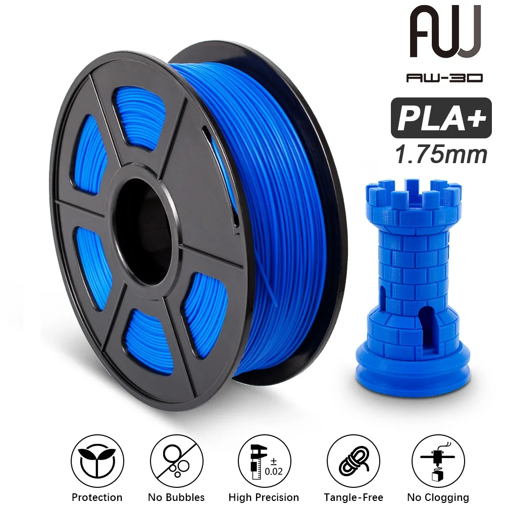 

AW PLA Plus FDM 3D Printer Filament 1kg 1.75mm High Toughness Non-toxic PLA+ Diameter Tolerance +/-0.02 3D Printing Material