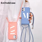 Силиконовый чехол на заказ с инициалами для iPhone 11 12 Pro X XR XS 7 8 Plus