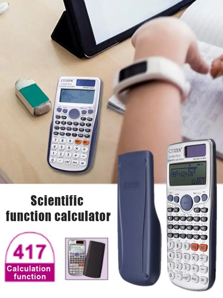 2019 cientivic калькулятор инженерный научный двойной источник питания с 417 функциями