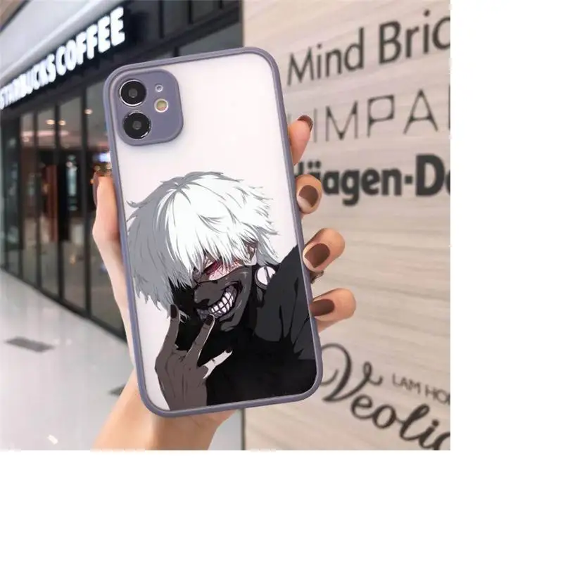 

Tokyo Ghoul Phone Case For iPhone 12 11 Mini Pro XR XS Max 7 8 Plus X Matte transparent Gray Back Cover