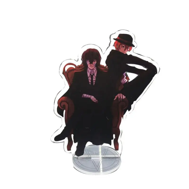 

Anime Figure Bungo Stray Dogs Acrylic Model Toy Nakajima Atsushi Dazai Osamu Decoration Edogawa Rampo Nakahara Chuuya Keychain