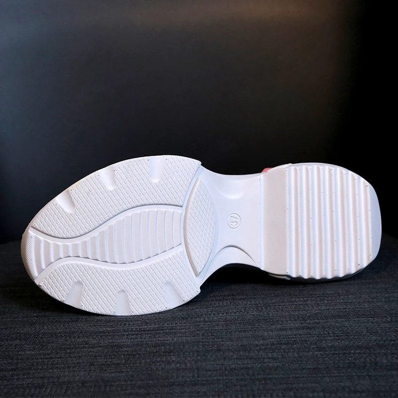 Женские кроссовки из ПУ кожи на шнуровке 6 см | Обувь