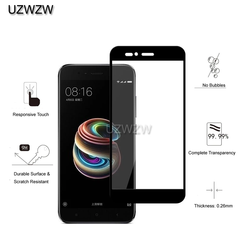 2 шт. закаленное стекло для Xiaomi mi 5X A1 полное покрытие 2.5D защита экрана защитное закаленное стекло для Xiaomi mi A1 mi 5X