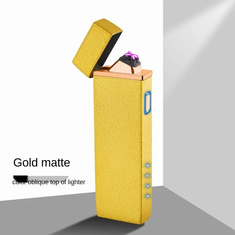

2021 Cool Double Arc Cigarette electric Lighter USB Rechargeable Portable Power Display Windproof Lighters Smoking accessories