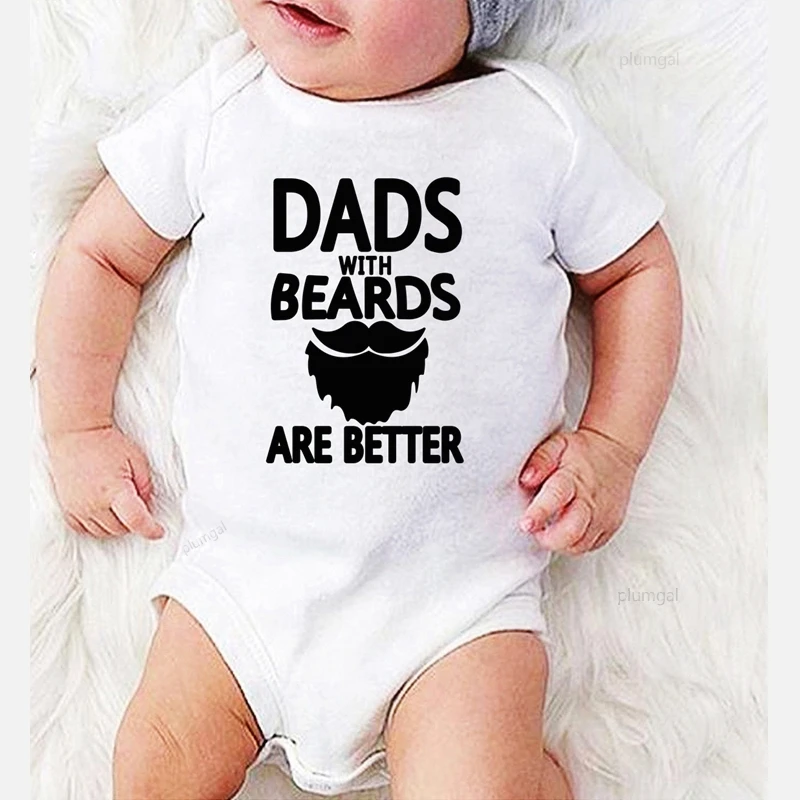 Модная детская одежда с принтом папы бороды Товары для новорожденных наряды