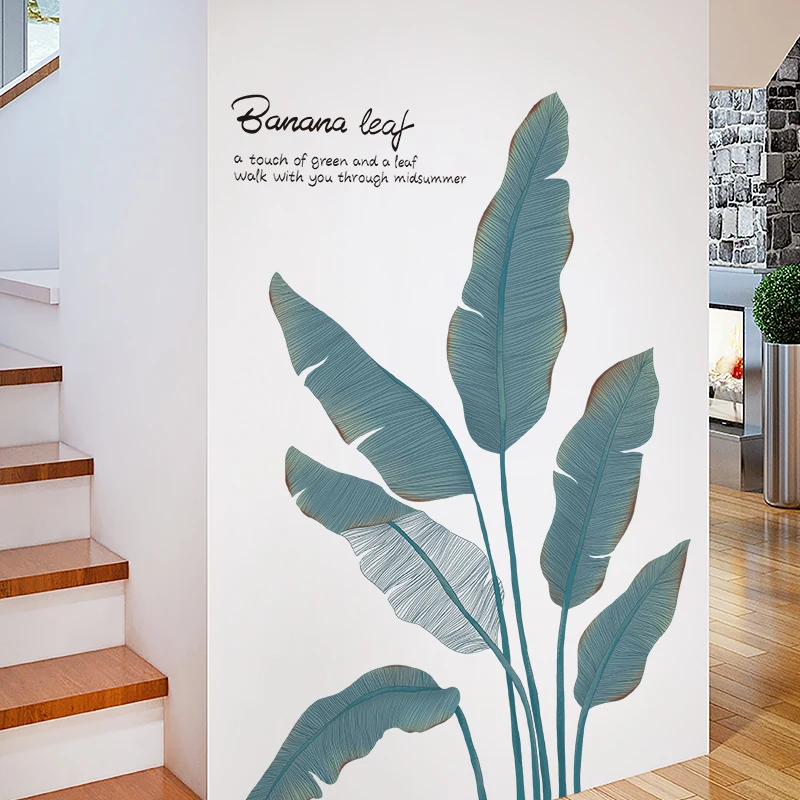 

Banana Tree Leaves Wall Sticker DIY Plant Leaves Wall Decor Decals for Living Room Bedroom Kitchen Home Decoration Accessories