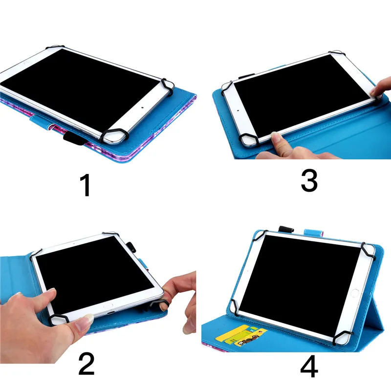 Универсальный чехол для планшета 7 дюймов 8 10 чехол-подставка с принтом кошелек