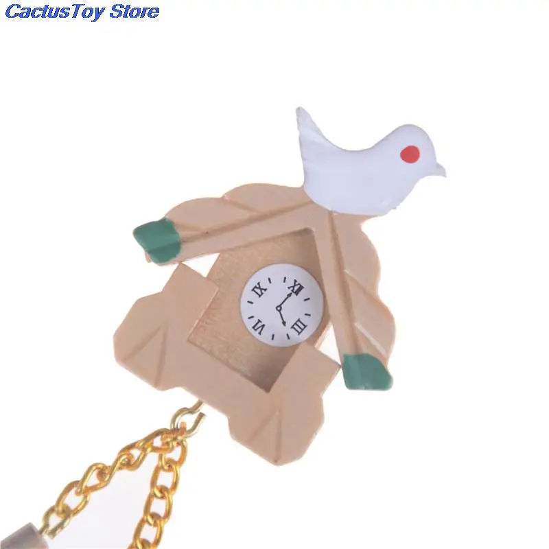 1:12 Bird Clock Dollhouse Mini Simulation Wood Children Room Cute Wall Dolls House Furniture | Игрушки и хобби