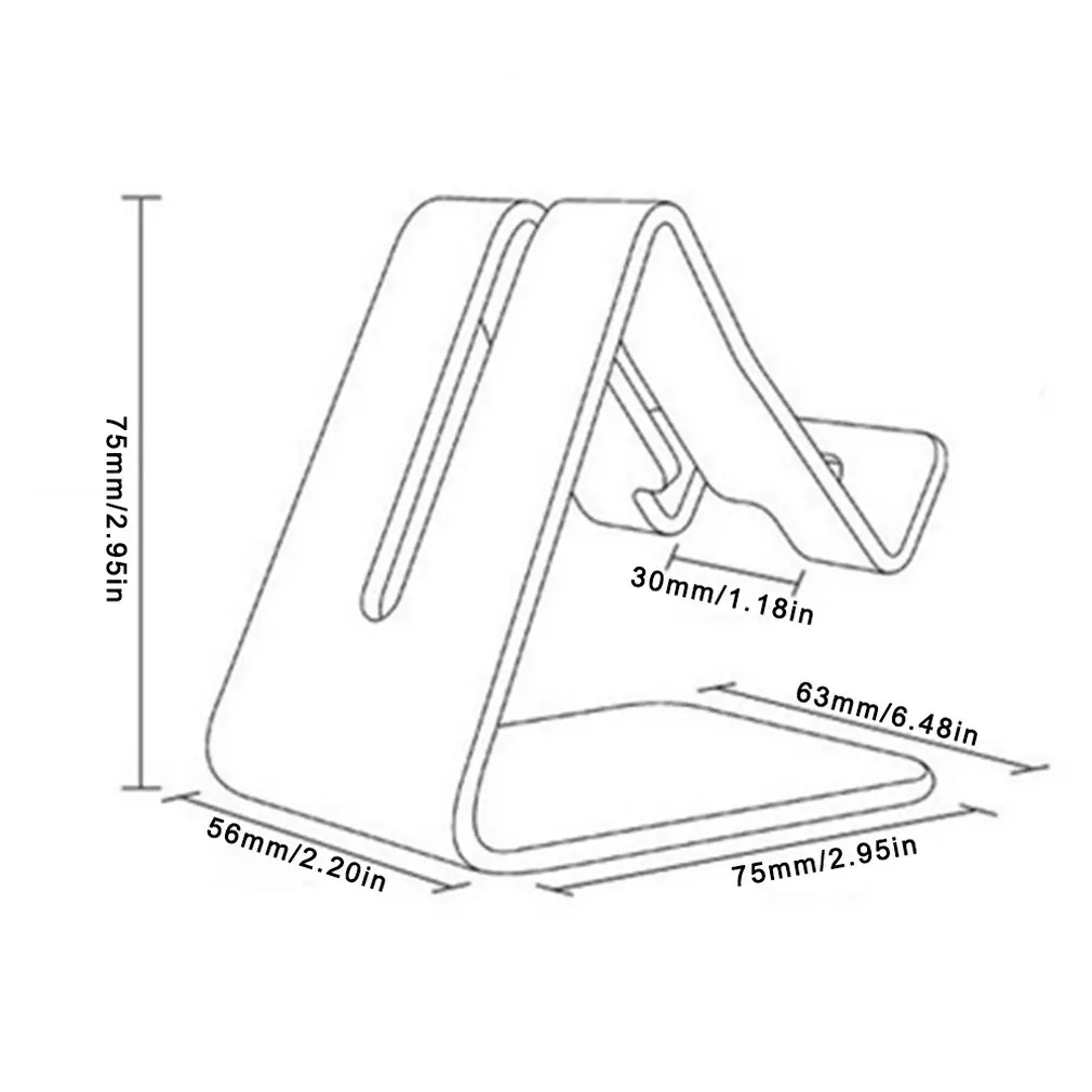 

Universal Aluminum Mobile Phone Holder Desktop Computer Metal Base Non-Slip Mobile Phone Tablet Lazy Bracket