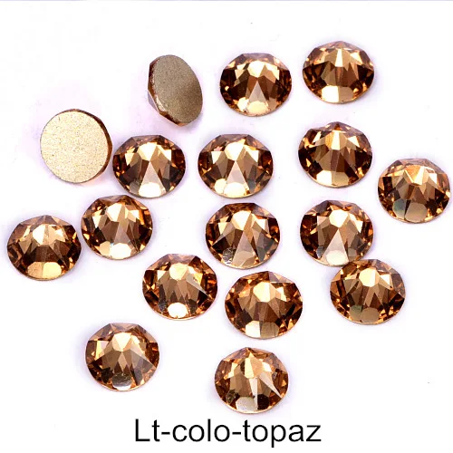 Lt-colo-topaz SS16 144 шт. 2088 Одежда высшего качества прозрачный арт для ногтей со стразами с 16 украшения для ногтей блестящее Стекло Стразы, не требующие горячего крепления H0913 - Цвет: Lt-colo-topaz